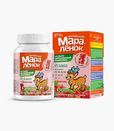 Витамины для детей жевательные с Биотином Клубника Алтайский мараленок 30 шт. 
