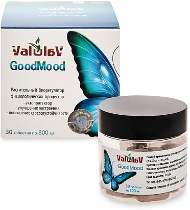 Valulav GoodMood Валулав Гудмуд для улучшения настроения, стрессоустойчивости 30 таб. 