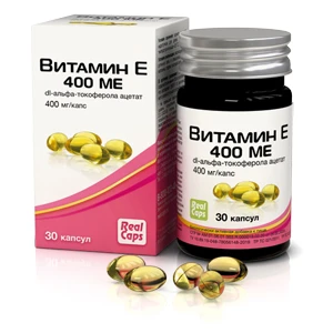 Витамин Е 400 МЕ (dl-альфа-токоферола ацетат) RealCaps 30 капс. по 570 мг