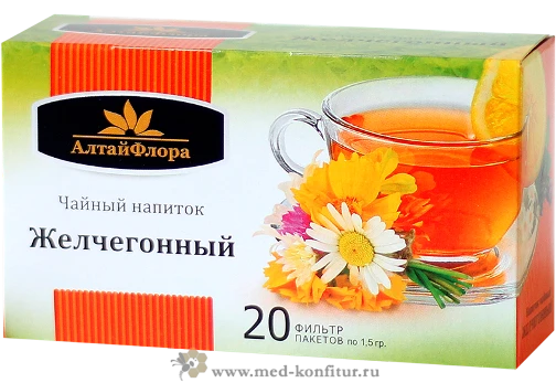 Чайный напиток "Желчегонный" 20 ф/пакетов дикорастущие травы и ягоды 