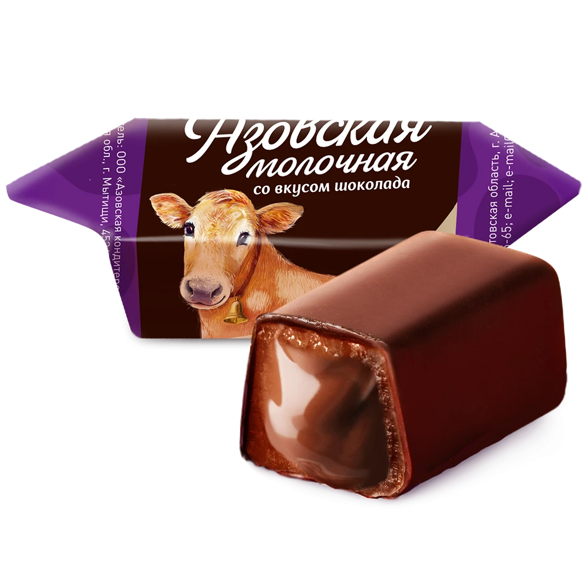 Конфеты молочные со вкусом шоколада глазирированные "Азовская молочная" 300 гр