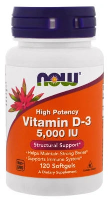 Витамин Д3 Vitamin D-3 5000 IU Now 120 капс.
