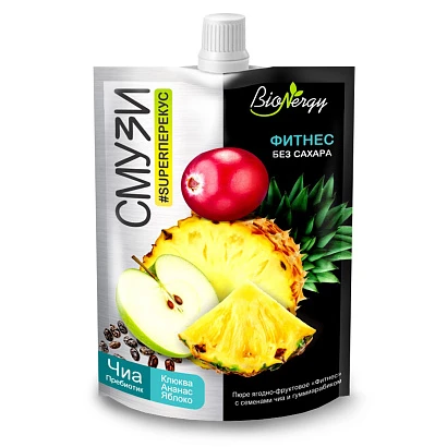 Смузи Фитнес BioNergy (клюква,ананас,яблоко,семена чиа,пребиотик) 120 гр. 