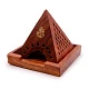 Подставка для безосновных благовоний и конусов ("пирамида" из дерева Шишам) 10х10х10 см