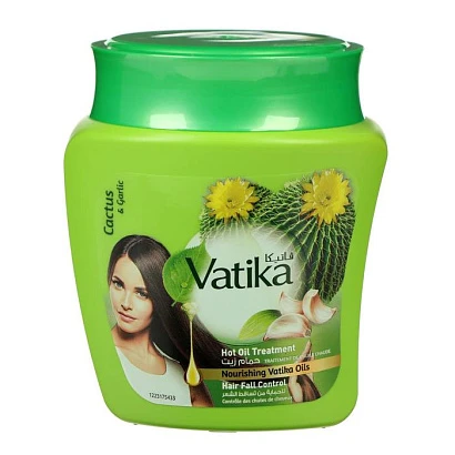 Маска для волос против выпадения Dabur Vatika Naturals Hair Fall Control Garlic, Cactus, Coconut 500 гр. 