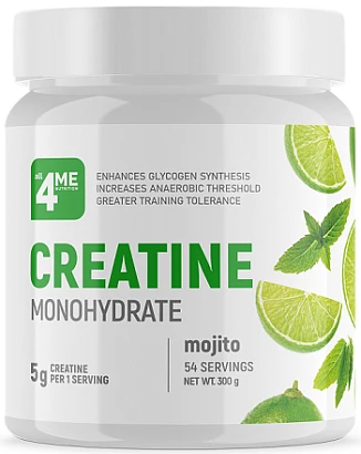 Креатин Моногидрат со вкусом мохито Creatine Monogydrate mojito 4ME Nutrition 300 гр.