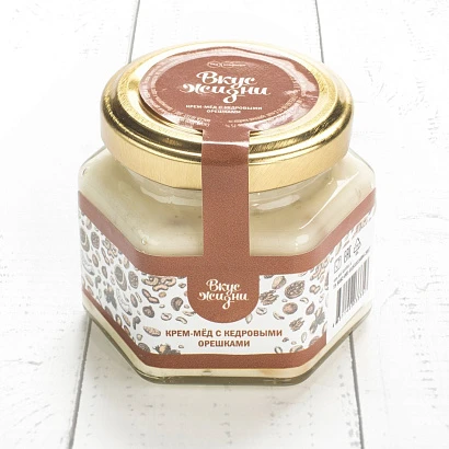 Крем-мёд с кедровыми орешками Вкус Жизни New 100 гр. 