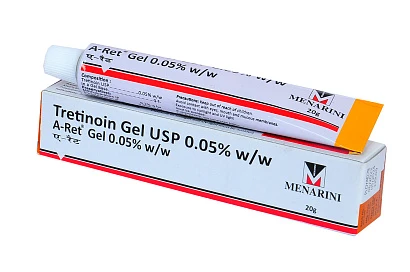 Третиноин Гель ЮСП А-Рет 0,05 % (от морщин и для лечения акне) Tretinoin Gel USP A-Ret Menarini 20 гр. 