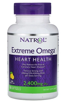 Омега Extreme Omega 2400 mg Natrol  60 капс.