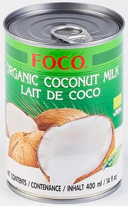 Молоко кокосовое органическое Organic Coconut Milk FOCO 400 мл. ж/б