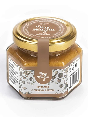 Крем-мёд с грецким орехом Вкус Жизни 150 гр 