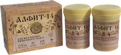 Алфит-14 напиток чайный желудочно-кишечный 60 брик