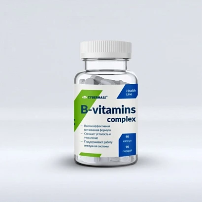Витамины группы B B-Vitamins Complex Cybermass 90 капс.