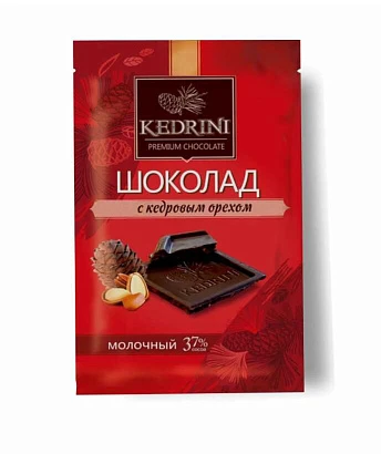 Шоколад Kedrini молочный с кедровым орехом 23 гр.