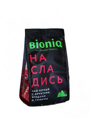 Чай чёрный "Насладись" с фруктами, ягодами и травами BioniQ 50 г.