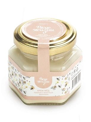 Крем-мёд таежный с маточным молочком Вкус Жизни 150 гр