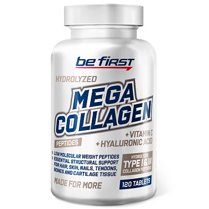 Коллаген с витамином С Mega Collagen + hyaluronic acid + vitamin C 120 таб.