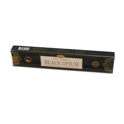 Благовония Ppure Nagchampa Black Opium аромапалочки Чёрный опиум 15 гр. (10-15 шт.) 
