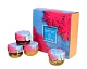 Подарочный набор "С 8 марта Астры" ореховое ассорти, финики в меду, малиновый и лимонный конфитюр