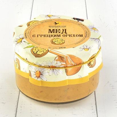 Крем-мёд с грецкими орехами "Русский стиль" 230 гр.