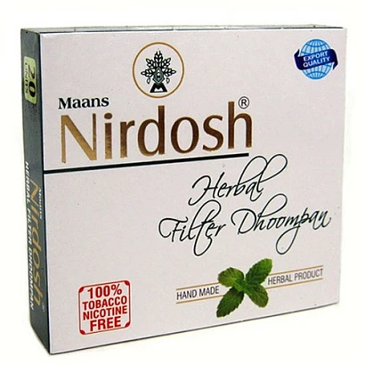Сигареты Нирдош Ментол без табака с фильтром для бросающих курить Nirdosh Maans 20 шт.