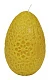 Свеча восковая "Яйцо кружевное" ручная работа 8,5 см 135 гр.