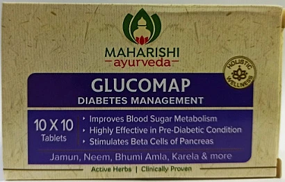 Глюкомап Махариши Аюрведа (против диабета) Glucomap Maharishi Ayurveda 100 табл.
