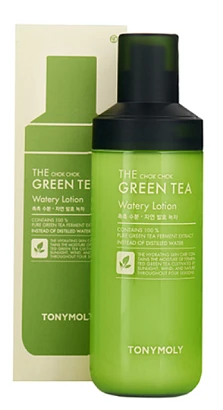 Лосьон для лица увлажняющий с экстрактом зелёного чая The Chok Chok Green Tea Watery Lotion TONYMOLY 160 мл.