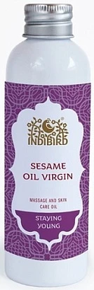Масло кунжутное холодного отжима для кожи и волос Индибёрд Sesame Oil Virgin Indibird 150 мл.