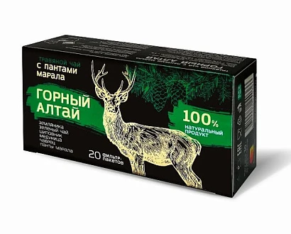Травяной чай Горный Алтай с пантами марала 20 ф.п. по 1.5 гр.