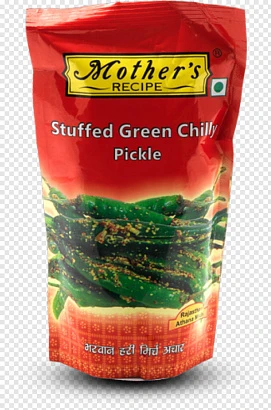 Пикули фаршированного зелёного перца чили Stuffed Green Chilly Pickle Mother's Recipe 200 гр.