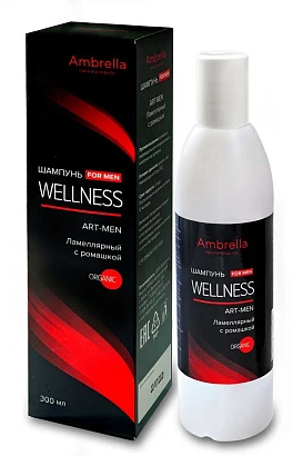 Шампунь для мужчин For Men Wellness Art-Men ламеллярный с ромашкой органический Ambrella 300 мл.