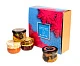 Подарочный набор "С 8 марта Астры" ореховое ассорти в меду, земляничный и абрикосовый конфитюр
