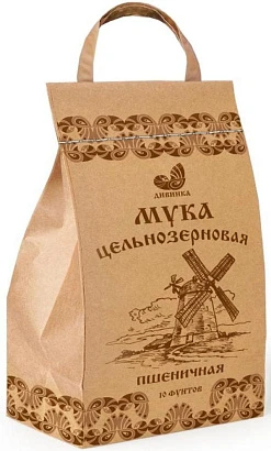 Мука цельнозерновая пшеничная Хлебопекарная 4100 гр. 