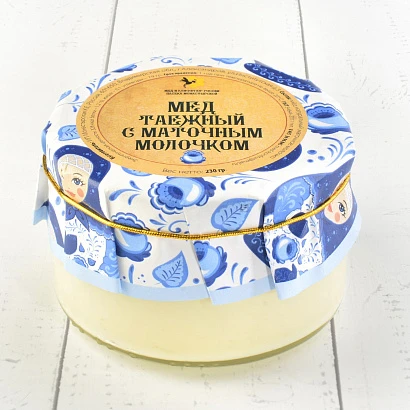 Крем-мёд таёжный с маточным молочком "Русский стиль" 230 гр.