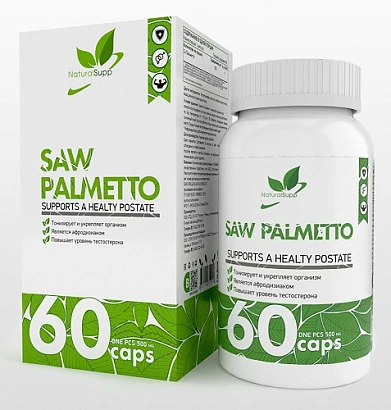 Комплексная пищевая добавка Со Пальметто / Saw palmetto supports a healty postate 60 капс.