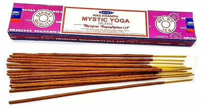 Благовония Мистическая Йога Satya Nag Champa Mystic Yoga 15 гр. (10 шт.)