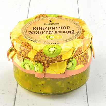 Конфитюр экзотический (ананас, апельсин, киви) "Русский стиль" 260 гр. 