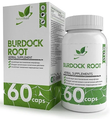 Комплексная пищевая добавка Корень Лопуха / Burdock root Herbal supplement 60 капс.