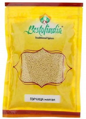 Горчица жёлтая семена Mustard Seeds Bestofindia 100 гр.