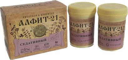 Алфит-21 напиток чайный седативный 60 брик
