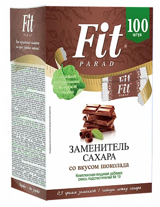 Заменитель сахара Fit Parad № 19 шоколад 100 саше по 0,5 гр 