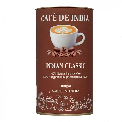 Кофе натуральный классическое Natural Instant coffee "Classic" Bharat Bazaar 100 гр. 