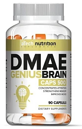 Диметиламиноэтанол для концентрации внимания и памяти DMAE Genius Brain aTech Nutrition 90 капс. 