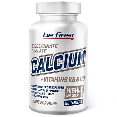 Кальций хелат + Витамин Д3 К2 Calcium+ Vitamins K2 D3 90 таб. 