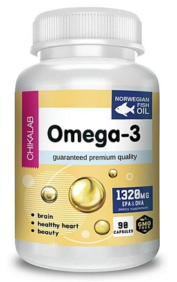 Жирные кислоты Омега 3 1320 mg Omega-3 Chikalab 90 капс. 