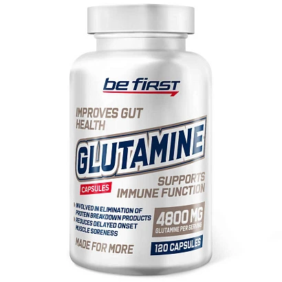 Аминокислота Глютамин Glutamine Capsules Be First 120 капс. 