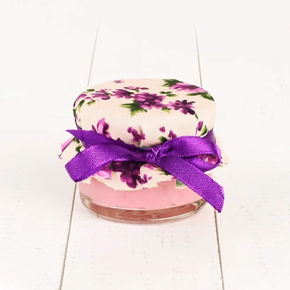 Свадебный комплимент Цветы фиолетовые с Малиной крем-мёд 35 гр.