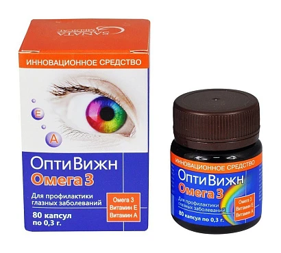 Смесь масел ОптиВижн Омега 3 (для профилактики глазных заболеваний) 80 капс.