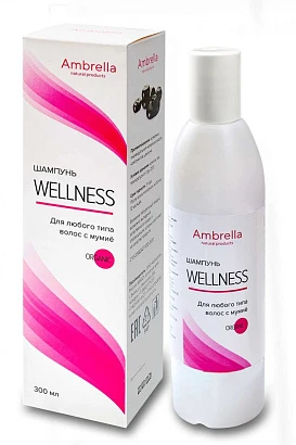 Шампунь Wellness с мумиё для любого типа волос органический Ambrella 300 мл.